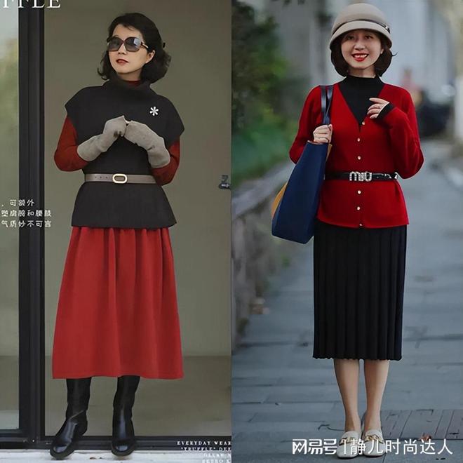 学：裙子过膝鞋子带跟轻轻松松能美到老九游会登录j9入口中年女人的穿衣哲(图5)