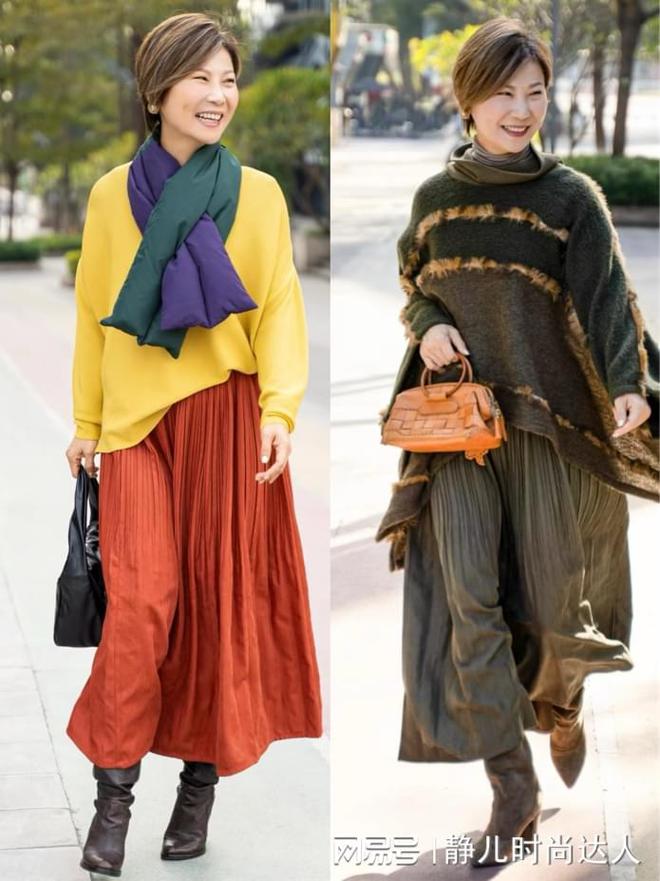 学：裙子过膝鞋子带跟轻轻松松能美到老九游会登录j9入口中年女人的穿衣哲(图8)